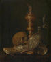 Vanitas z misą i podstawką - Jan Hendricksz van Zuylen — widok dzieła