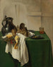Pichet en étain et coupe en argent sur une table - Jan Jansz den Uyl — widok dzieła