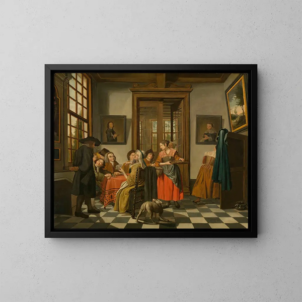 Gra karciana - Jan Josef Horemans le Jeune — oprawiony obraz na ścianie