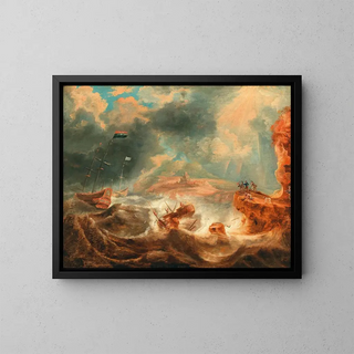 Jan Peeters the elder - A Shipwreck Off A Rocky Coast.webp