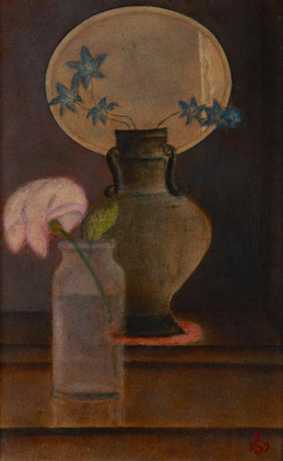 Jan Spychalski - Larkspurs and a Rose.webp