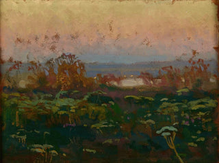 Zmierzch nad rzeką Dniepr - Jan Stanisławski — widok dzieła