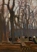 Fragment parku Planty - Jan Stanisławski — widok dzieła
