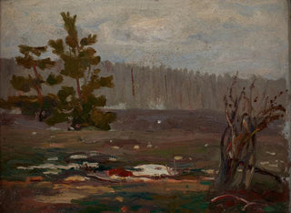 Dzień wiosny szary - Jan Stanisławski — widok dzieła