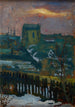 Dom zimą - Jan Stanisławski — widok dzieła