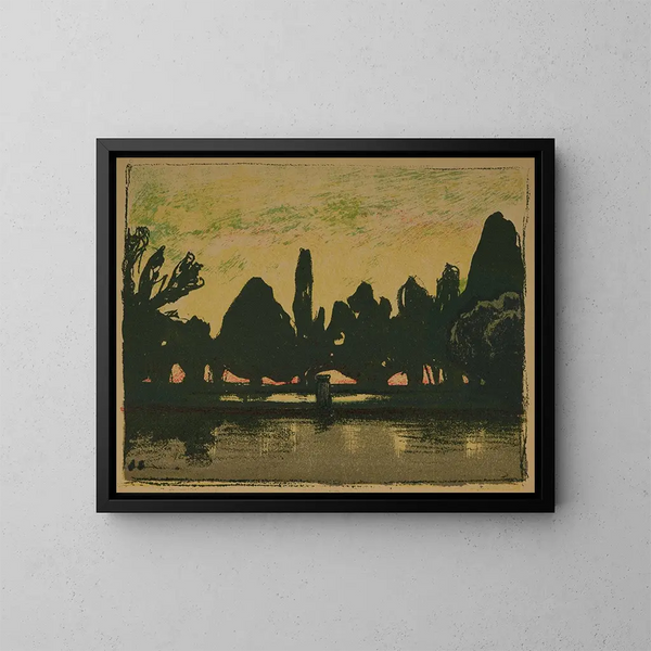 Villa d'Este - Jan Stanisławski — oprawiony obraz na ścianie