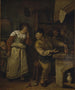 Złotnik topiący biżuterię kobiety w obecności notariusza L'alchemiste - Jan Steen — widok dzieła