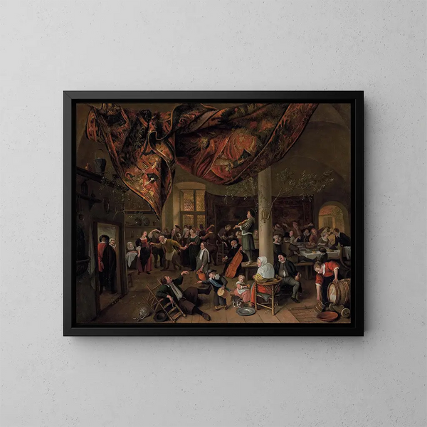 Un mariage villageois - Jan Steen — oprawiony obraz na ścianie
