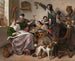 Jak starzec śpiewa, młody trębacz - Jan Steen — widok dzieła