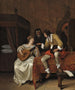 Ascagnes i Lucelle Lekcja muzyki - Jan Steen — widok dzieła