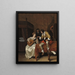 Ascagnes i Lucelle Lekcja muzyki - Jan Steen — oprawiony obraz na ścianie