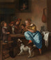 Dzieci uczą kota tańczyć, lekcja znana jako „lekcja tańca” - Jan Steen — widok dzieła