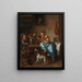 Dzieci uczą kota tańczyć, lekcja znana jako „lekcja tańca” - Jan Steen — oprawiony obraz na ścianie