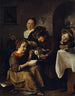 Dzieci uczą się czytać z kotem - Jan Steen — widok dzieła