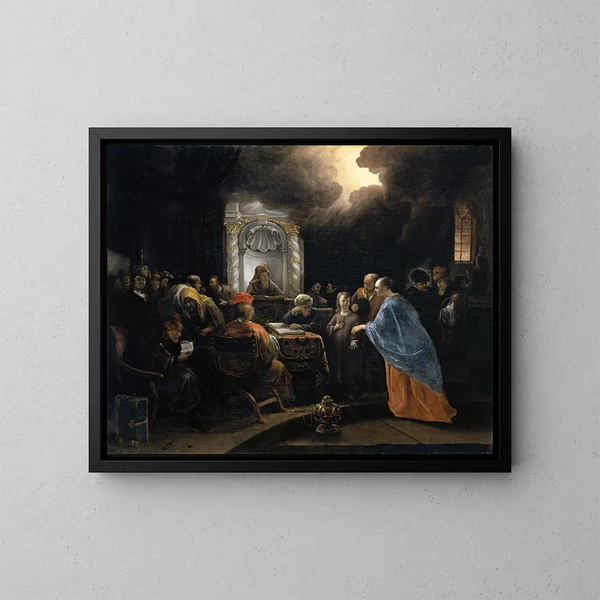 Chrystus wśród uczonych - Jan Steen — oprawiony obraz na ścianie