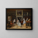 wewnętrzny z fantastycznym motywem z Jan Steenem i rodziną Gerrita Schoutena - Jan Steen — oprawiony obraz na ścianie