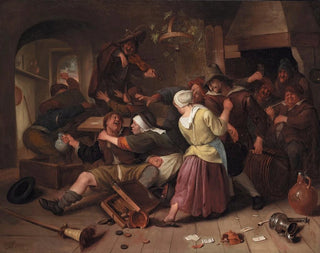 Kłócących się graczy - Jan Steen — widok dzieła
