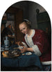Dziewczyna jedząca ostrygi - Jan Steen — widok dzieła