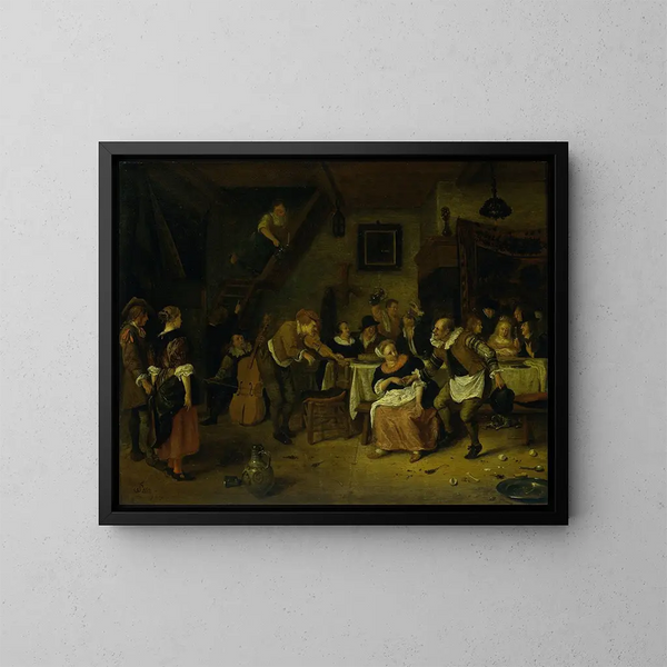 Ślub chłopski - Jan Steen — oprawiony obraz na ścianie