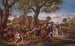 Wieśniacy świętujący przed karczmą - Jan Steen — widok dzieła