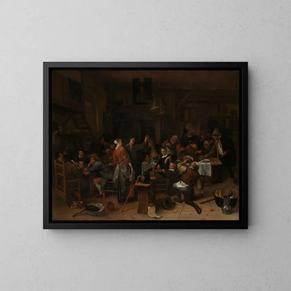 Dzień książąt - Jan Steen — oprawiony obraz na ścianie