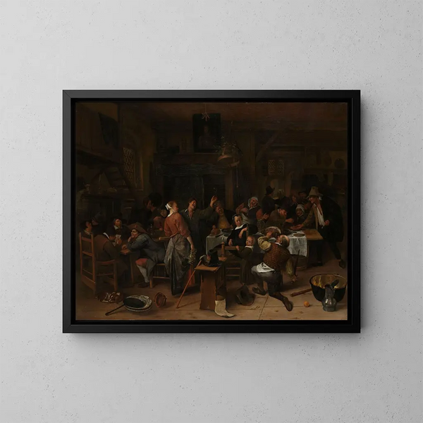 Dzień książąt - Jan Steen — oprawiony obraz na ścianie