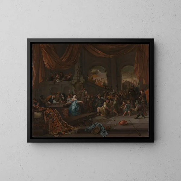 Samson obrażony przez Filistynów - Jan Steen — oprawiony obraz na ścianie