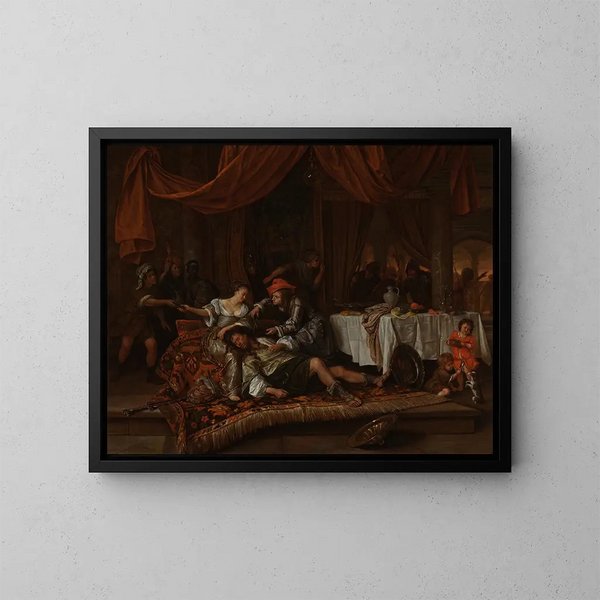 Samson i Dalila - Jan Steen — oprawiony obraz na ścianie