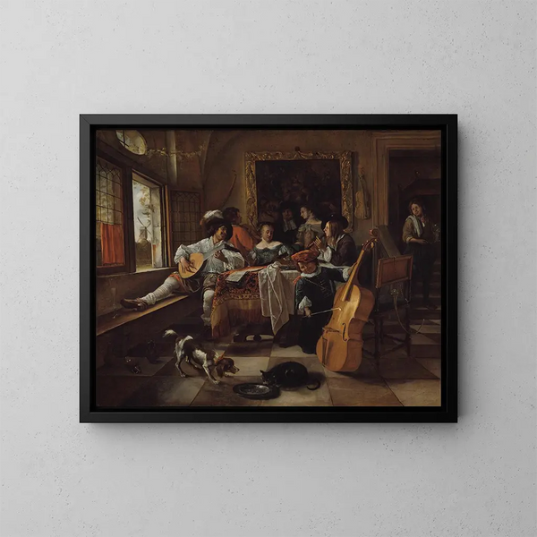 Le concert de famille - Jan Steen — oprawiony obraz na ścianie