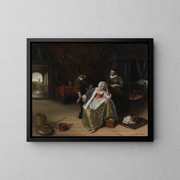 La jeune fille amoureuse - Jan Steen — oprawiony obraz na ścianie