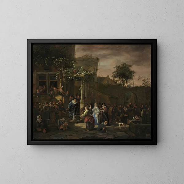 Le Mariage villageois - Jan Steen — oprawiony obraz na ścianie