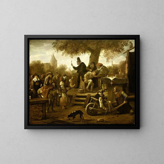 Le charlatan - Jan Steen — oprawiony obraz na ścianie