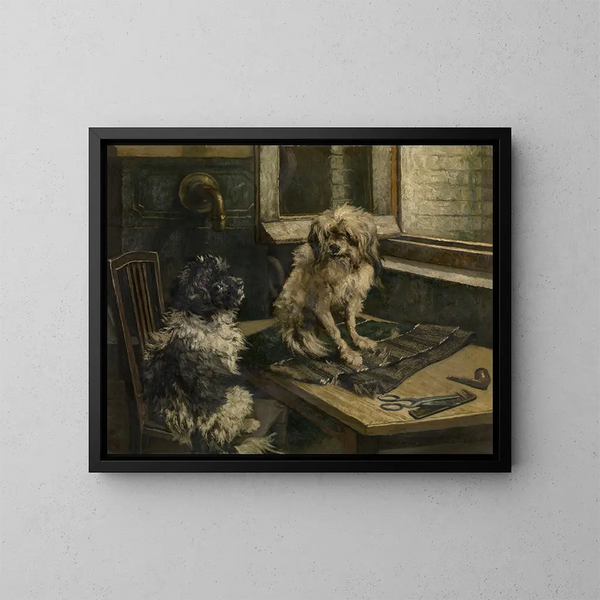 Chiens - Jan Stobbaerts — oprawiony obraz na ścianie