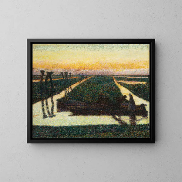 Kanał w Broek in Waterland - Jan Toorop — oprawiony obraz na ścianie