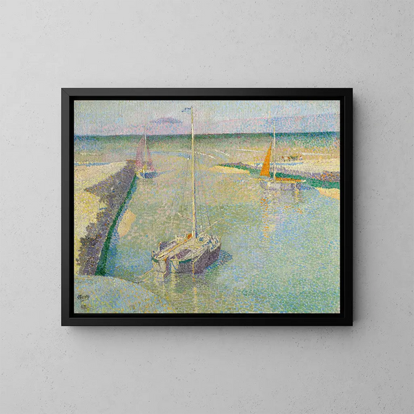 L'embouchure du Rhin ou Le Port de Katwijk - Jan Toorop — oprawiony obraz na ścianie