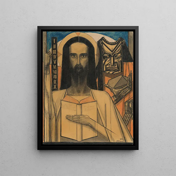 Studium dla Chrystusa na pustyni - Jan Toorop — oprawiony obraz na ścianie
