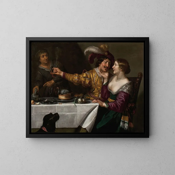 La Prostituée - Jan van Bijlert — oprawiony obraz na ścianie