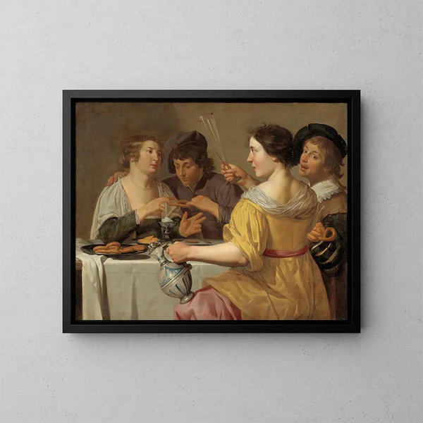 Tirage du bretzel - Jan van Bijlert — oprawiony obraz na ścianie