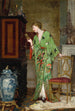 La collectionneuse au kimono vert - Jan Verhas — widok dzieła
