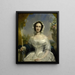 Agatha Petronella Hartsen 1814-78 w stroju ślubnym z okazji jej ślubu z Janem van der Hoop 17 marca 1841 - Jan Willem Pieneman — oprawiony obraz na ścianie