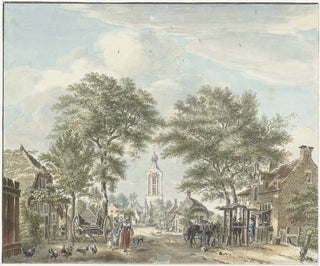 Widok na Scherpenzeel - Jan de Beijer — widok dzieła