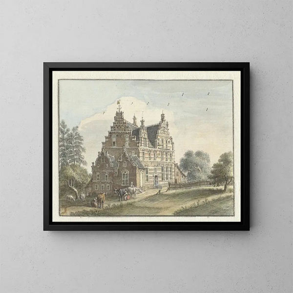 La Maison Den Dam près de Zutphen - Jan de Beijer — oprawiony obraz na ścianie
