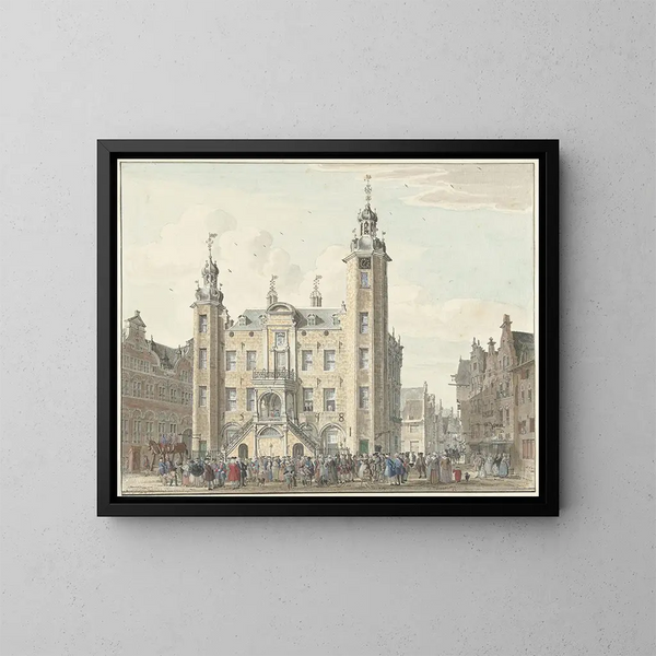 L'hôtel de ville de Venlo - Jan de Beijer — oprawiony obraz na ścianie