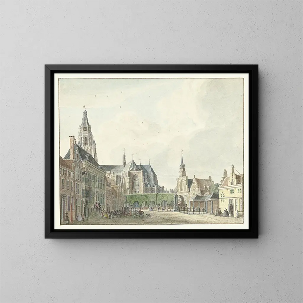 Marché à Arnhem - Jan de Beijer — oprawiony obraz na ścianie