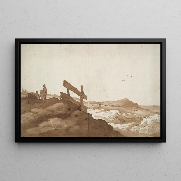 Jan de Bisschop - Hilly Landscape with Figures.webp