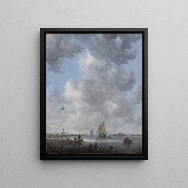 Spokój - Jan van Goyen — oprawiony obraz na ścianie