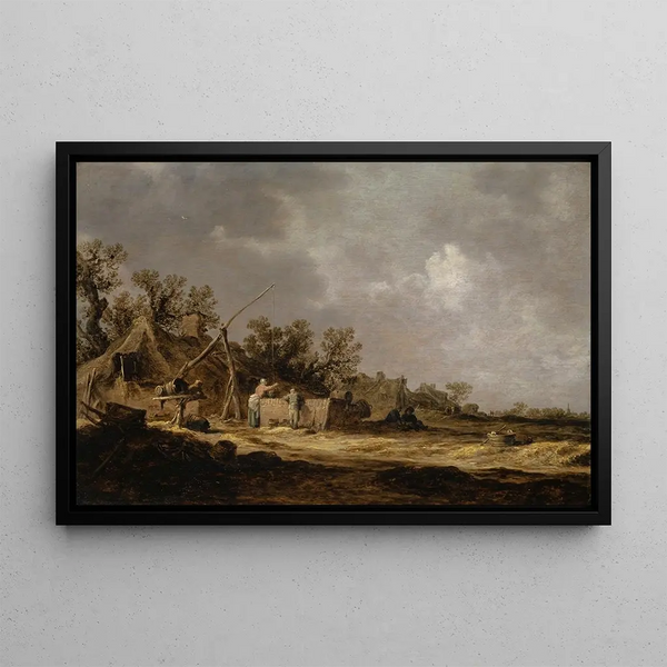 Fermes - Jan van Goyen — oprawiony obraz na ścianie