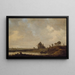 L'Auberge au bord de la rivière - Jan van Goyen — oprawiony obraz na ścianie