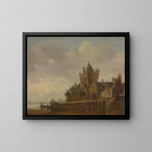 Stary portal zamku w Nimwegen - Jan van Goyen — oprawiony obraz na ścianie