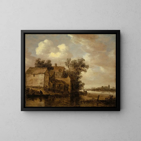 pejzażu rzecznych - Jan van Goyen — oprawiony obraz na ścianie